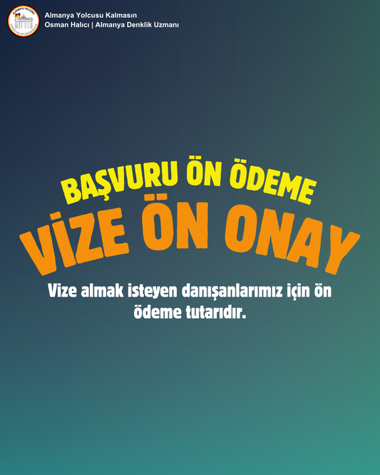 Vize Ön Onay Başvuru Ön Ödeme