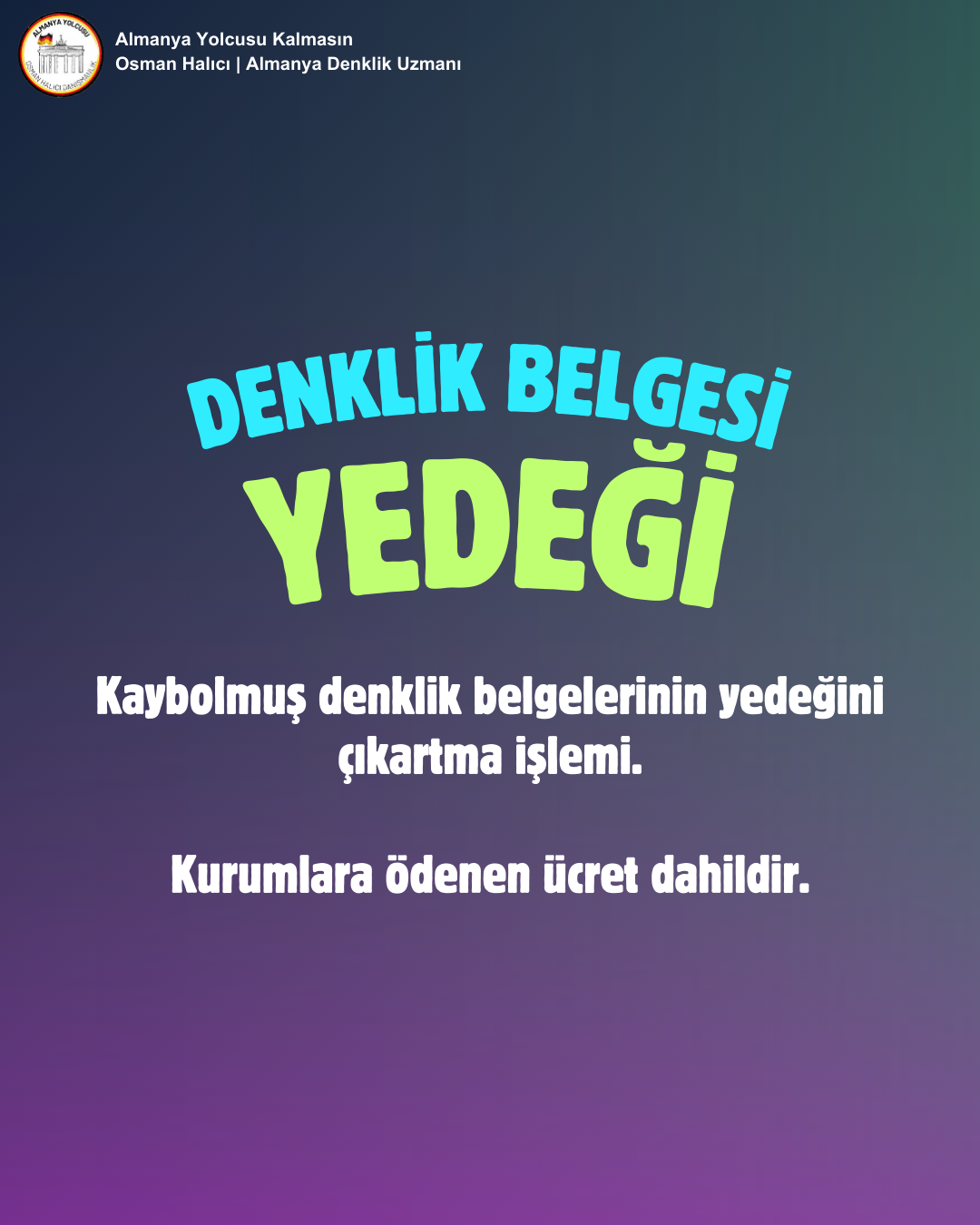 Kaybolmuş Denkliğin Yedeğini Çıkartma